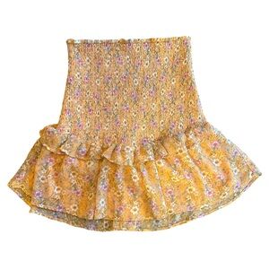 Floral Retro Inspired Flare Tube Top - Size Small